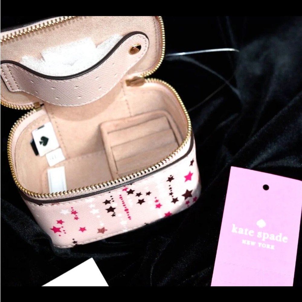 NEW Kate Spade twinkle printed Pink / Multi,  jewelry holder K5752, NWT